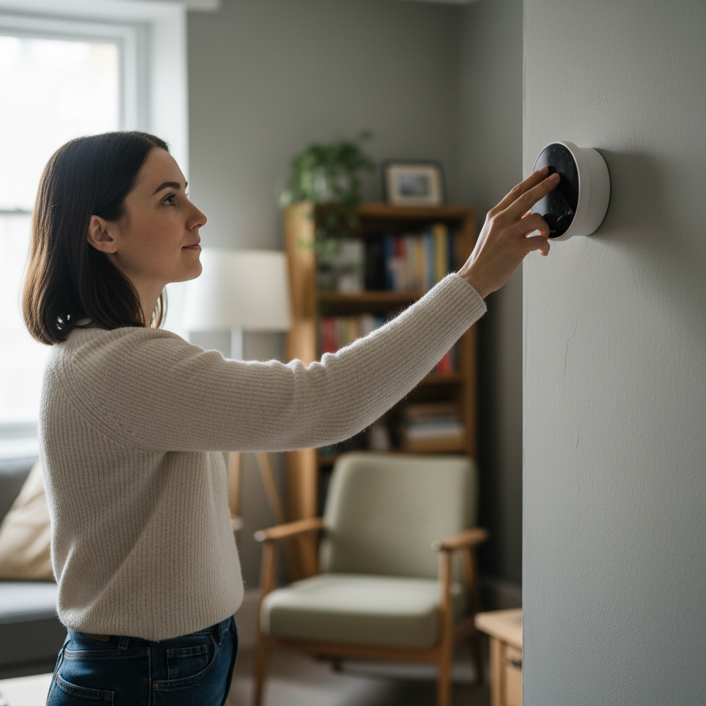 Easy-to-reach manual control matters more than people expect - app-only thermostats frustrate visitors.