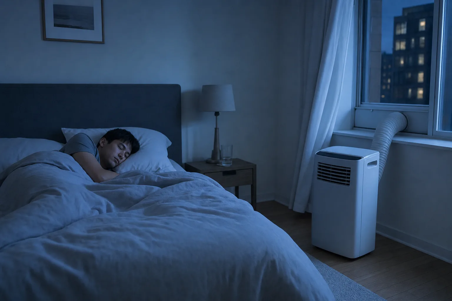 A portable AC recreates the cool, dry conditions your body needs to fall - and stay - asleep on a Tropical Night.