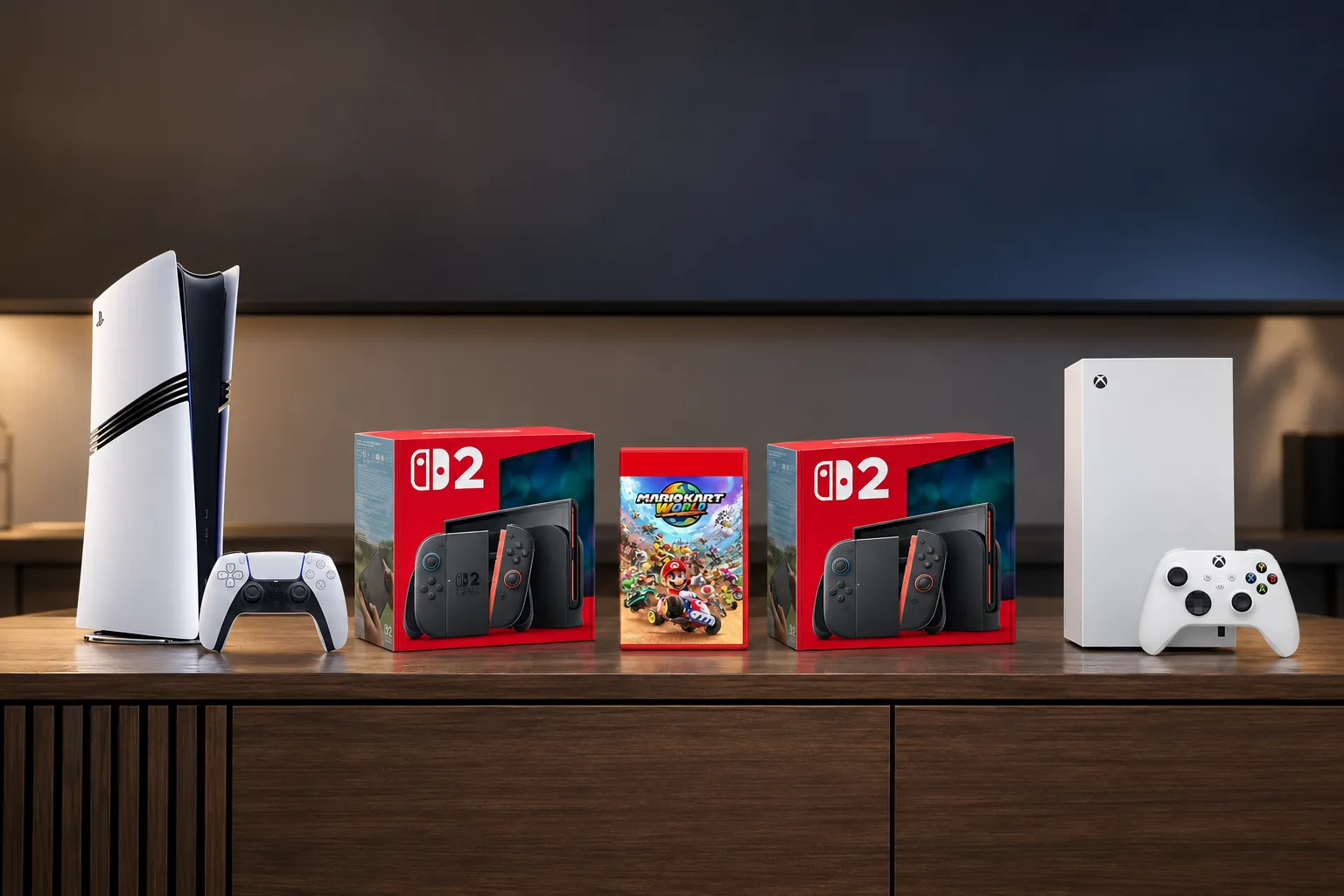 PlayStation 5 Pro, Nintendo Switch 2 + Mario Kart World and Xbox Series S