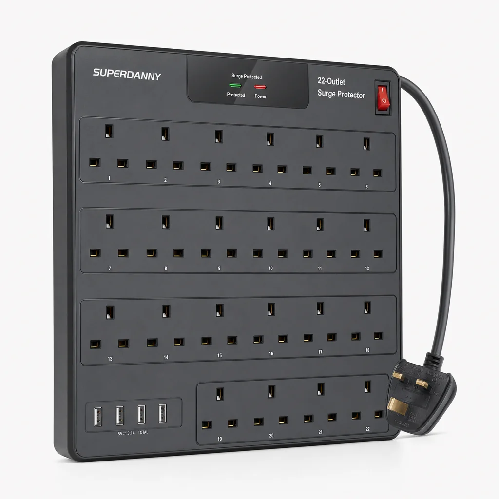 SUPERDANNY 22-Outlet Surge Protector