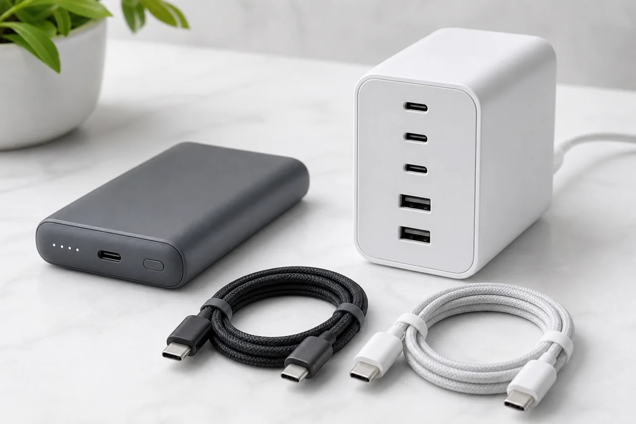 Charging gear - the most-used category of under-£50 tech gifts