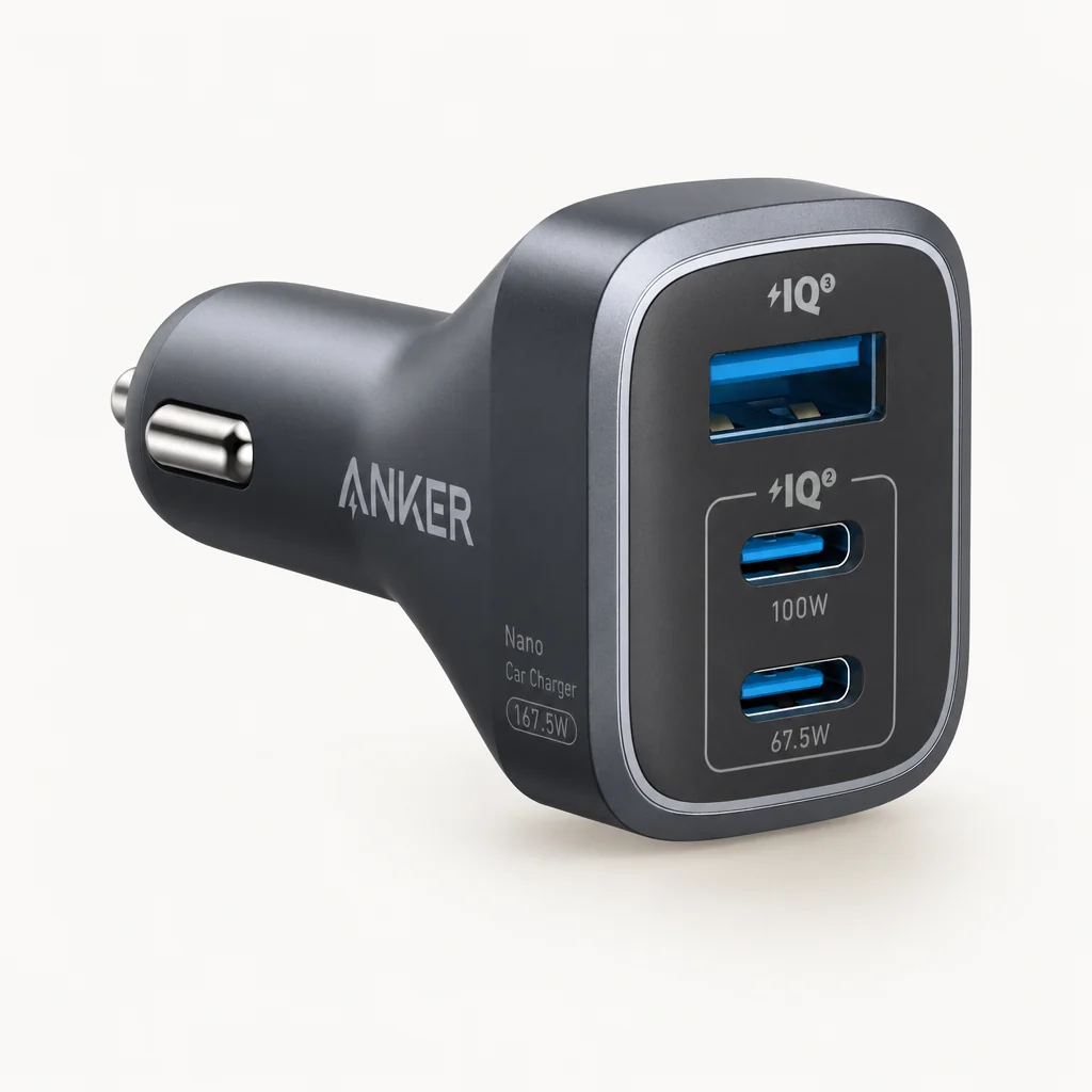 Anker Nano Car Charger (167.5W, 3-Port)