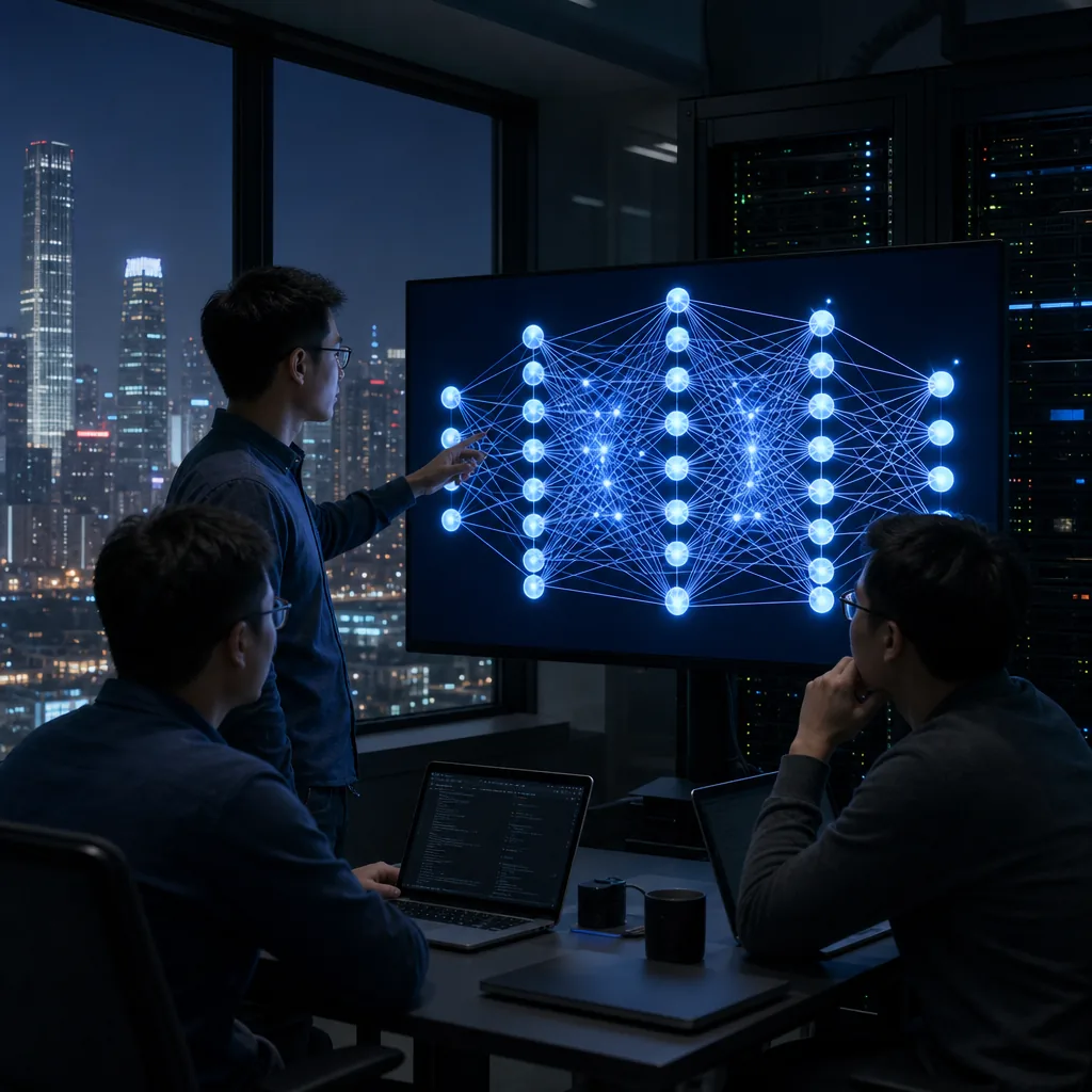 Server racks in a modern AI data centre