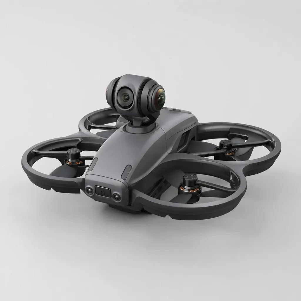 DJI Avata 360 ducted FPV drone with rotating dual-lens 360 camera