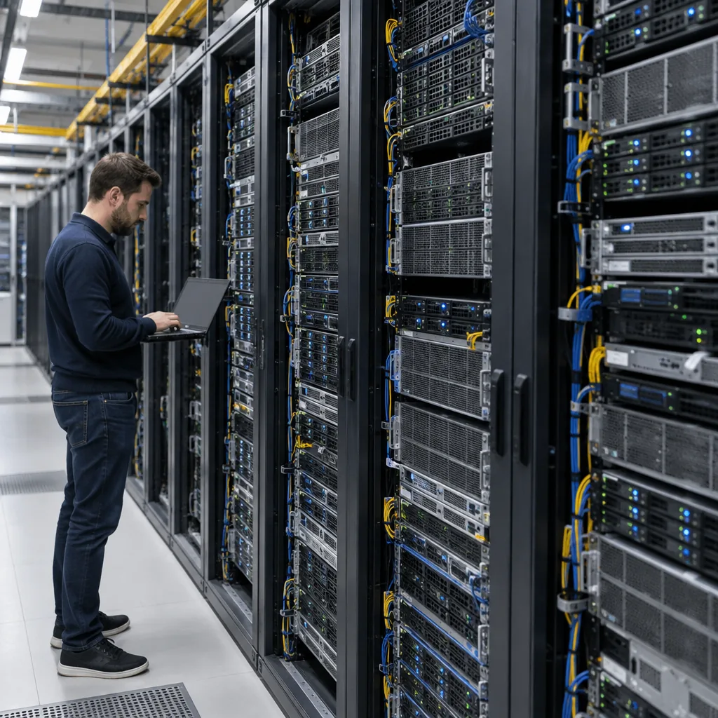 High-density server racks in a data centre