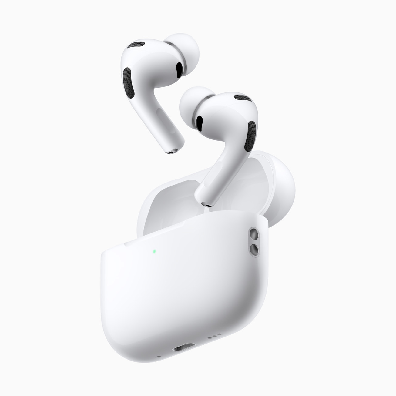 Charging case image of Image for: The AirPods Pro 3 case is noticeably smaller and supports MagSafe; the XM6 case is bigger but carries more reserve battery.