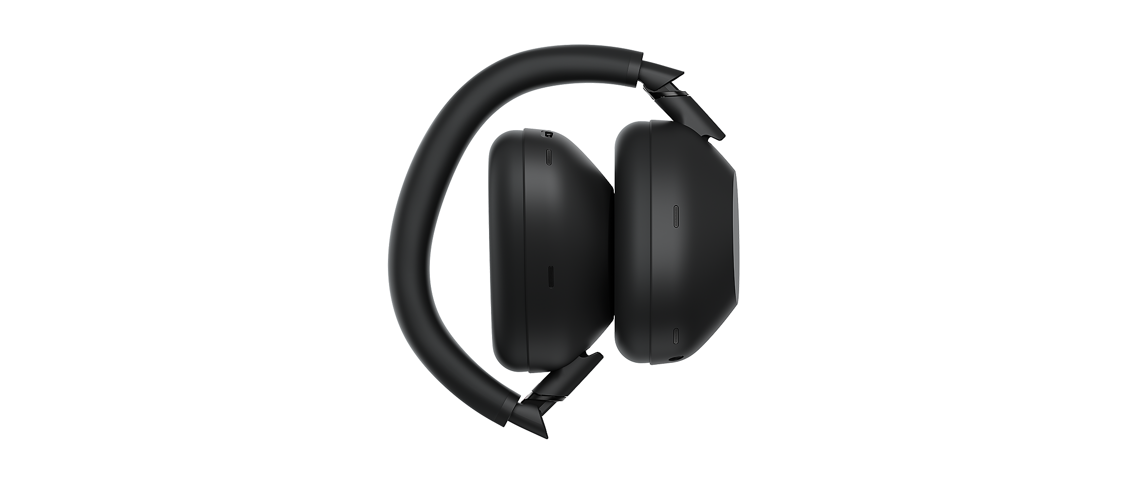 Sony WH-1000XM6 in profile showing the slim headband and folded ear cup hinge