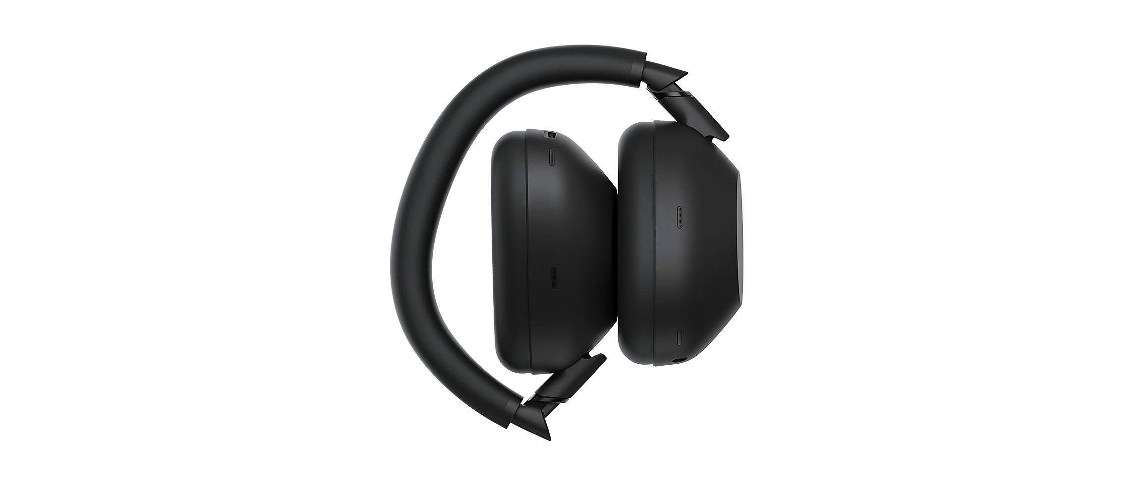 Sony WH-1000XM6 in profile showing the slim headband and folded ear cup hinge