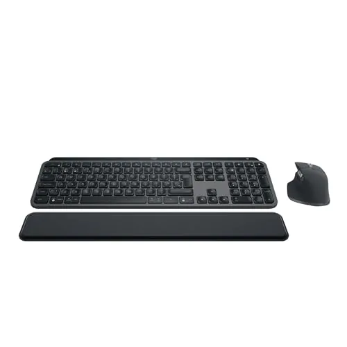 Logitech MX Keys S COMBO - Performance Wireless Keyboard and Mouse with Palm Rest, Customisable Illumination, Fast Scrol