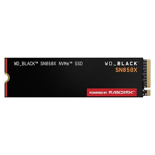 WD_BLACK SN850X NVMe SSD 1TB (up to 7,300MB/s read speed, up to 6,300MB/s write speed, M.2 2280, PCIe Gen4, Gaming Expan