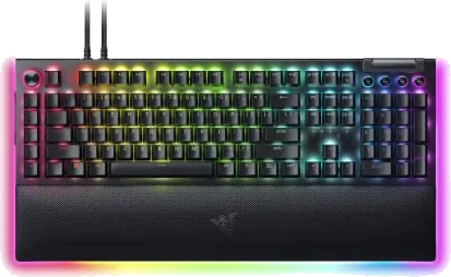 Razer BlackWidow V4 Pro (Green Switch) - Mechanical Gaming Keyboard (Clicky Mechanical Switches, Command Dial and 8 Dedi