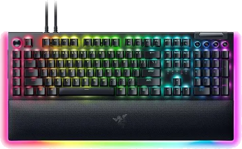 Razer BlackWidow V4 Pro Wired Mechanical Gaming Keyboard: Green Mechanical Switches Tactile & Clicky - Doubleshot ABS Ke