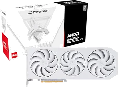 PowerColor Hellhound Spectral White AMD Radeon RX 9070 XT 16GB GDDR6
