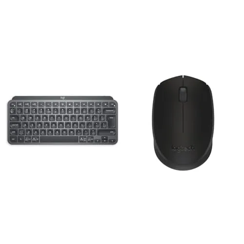 Logitech MX Keys Mini Minimalist Wireless Illuminated Keyboard, Compact, Bluetooth & M171 Wireless Mouse for PC, Mac, La