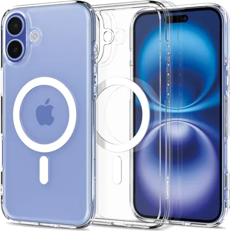 Spigen Ultra Hybrid MagFit Case for iPhone 16 - Clear White