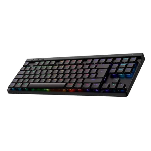 Logitech G G515 Lightspeed TKL Low Profile Wireless Gaming Keyboard, LIGHTSYNC RGB, Thin Tenkeyless Design, PBT Keycaps,