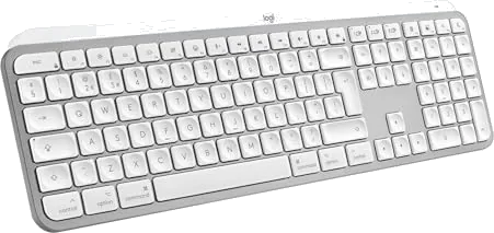 Logitech MX Keys S for Mac, Wireless Keyboard, Fluid (PaleGrey)