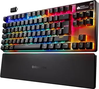 SteelSeries Apex Pro TKL Wireless Gen 3 - Wireless Gaming Keyboard - Adjustable Actuation Hall Effect Switches; Game-Rea