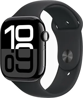 Apple Watch Series 10 GPS 46mm Jet Black Aluminium Sport Band (Renewed)