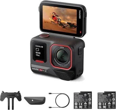 Insta360 Ace Pro 2 Dual Battery Bundle - 8K Waterproof Action Camera Co-Designed with Leica, 1/1.3