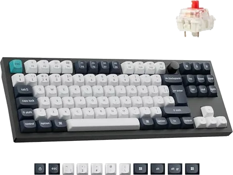 Keychron Q3 Max Wireless Mechanical Keyboard TKL Layout - Hot-Swappable Gateron Red Linear Switch, 2.4G/Bluetooth, Full 