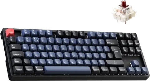 Keychron K8 Pro Tenkeyless Wireless Mechanical Keyboard - Hot-swappable Gateron G Pro Brown Tactile Switch, Bluetooth/Wi