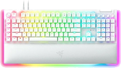 Razer BlackWidow V4 Pro (Green Switch) - Mechanical Gaming Keyboard (Clicky Mechanical Switches, Command Dial and 8 Dedi