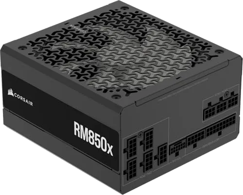 Corsair RM850x ATX 3.1 PCIe 5.1 Ready Fully Modular 850W Power Supply – Low-Noise, Cybenetics Gold Efficiency, Native 12