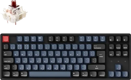 Keychron K8 Pro QMK/VIA Wireless Mechanical Keyboard UK ISO Layout, Hot-Swappable TKL Custom Programmable Macro Wired Ke