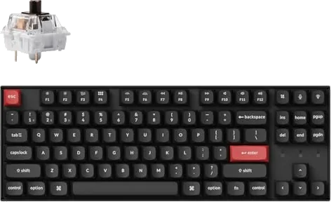 Keychron K8 Pro QMK/VIA Wireless Mechanical Keyboard ISO UK Layout, Custom Programmable Wired Keyboard with Gateron G Pr